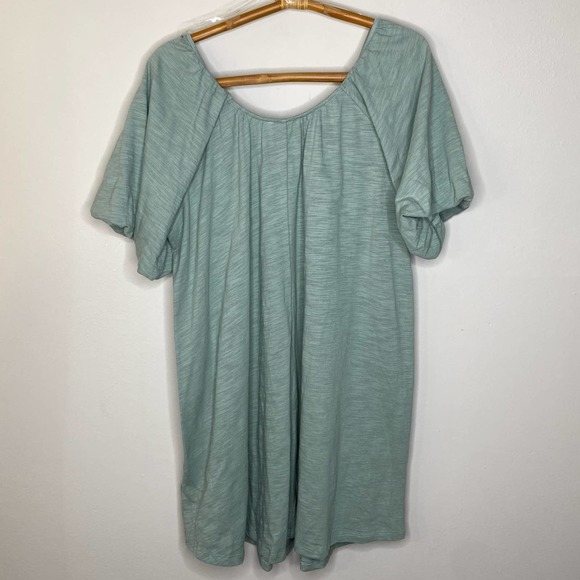 Umgee Floral Embroidered Jersey Puff Sleeve Dress - Picture 9 of 9